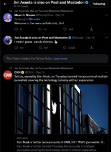 Acosta's Twitter timeline