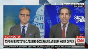 Jake Tapper and Jamie Raskin discussing Biden documents