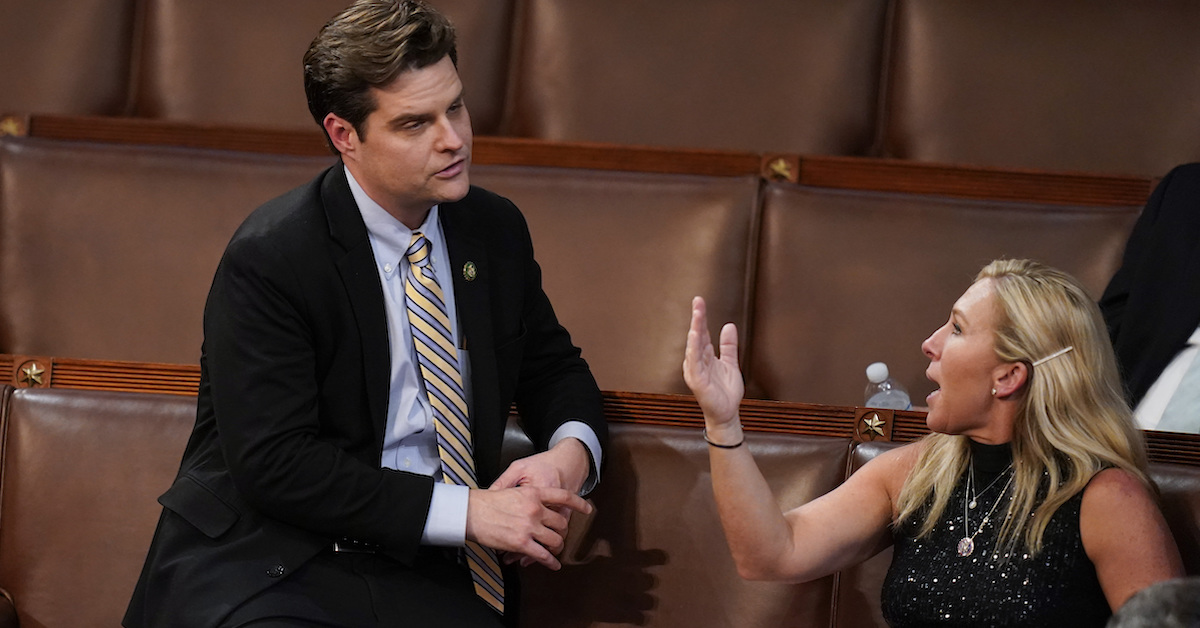 Marjorie Taylor Greene Throws Matt Gaetz's Congratulations Back In His Face