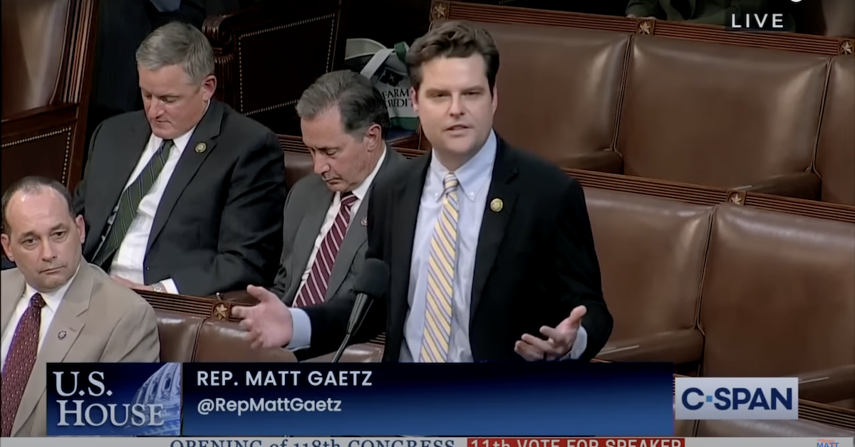 Matt Gaetz Wants CSPAN Cameras On House Floor All the Time 