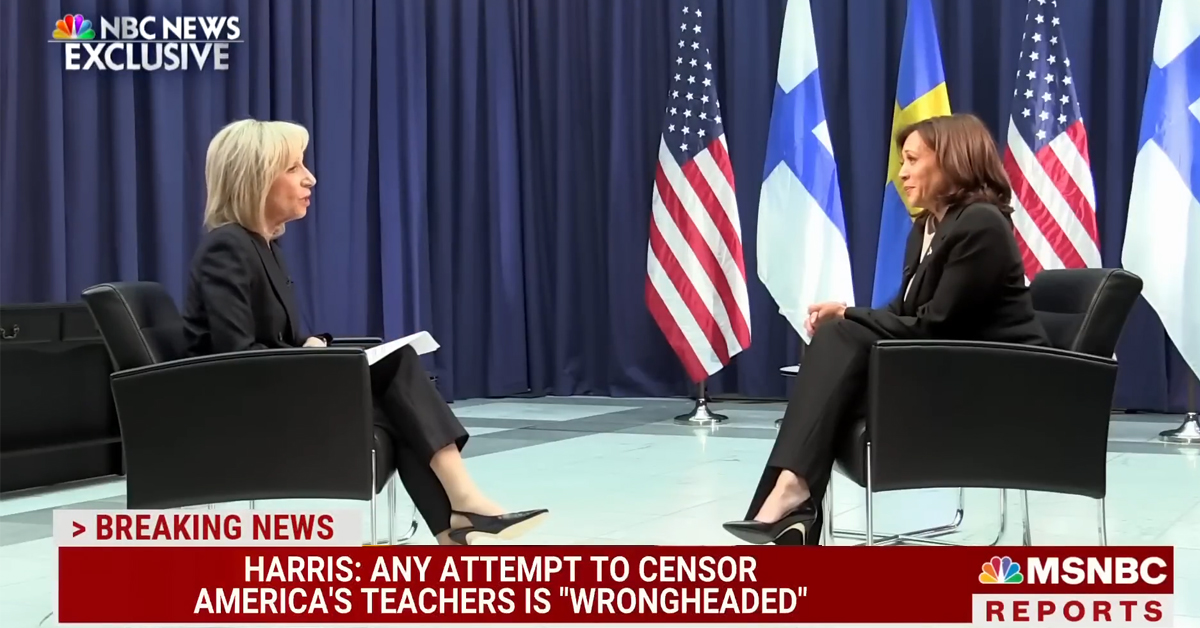 Andrea Mitchell and Kamala Harris