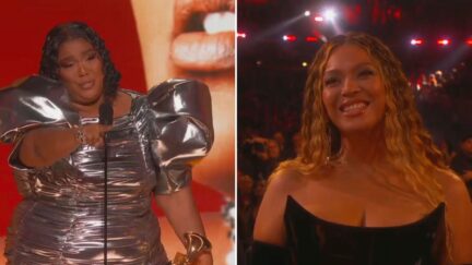 Lizzo and Beyonce at Grammys