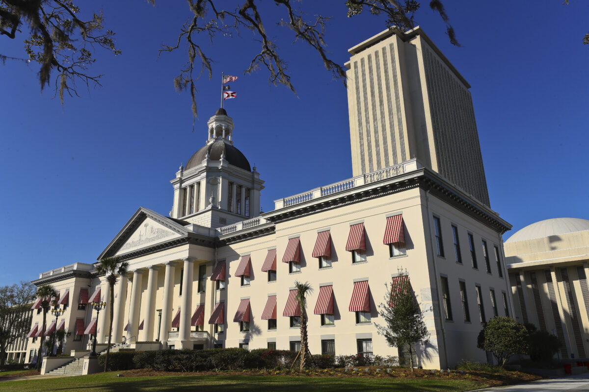 Florida Old Capitol and Florida Capitol Building complex in Tallahassee, Florida.