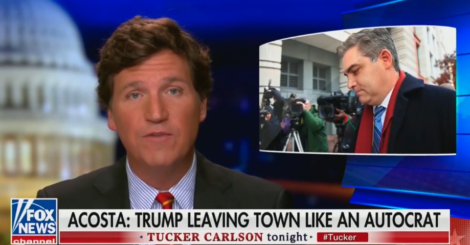 Tucker Carlson talking out of both sides of his mouth