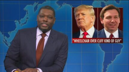 WATCH: SNL Weekend Update Jokes About Trump's Wife Killing Him — And Biden's Wife Giving Him Advice on Climbing Stairs