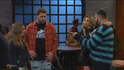 Travis Kelce Gets Surprise Assist From Brother Jason Kelce in Hilarious SNL Sketch