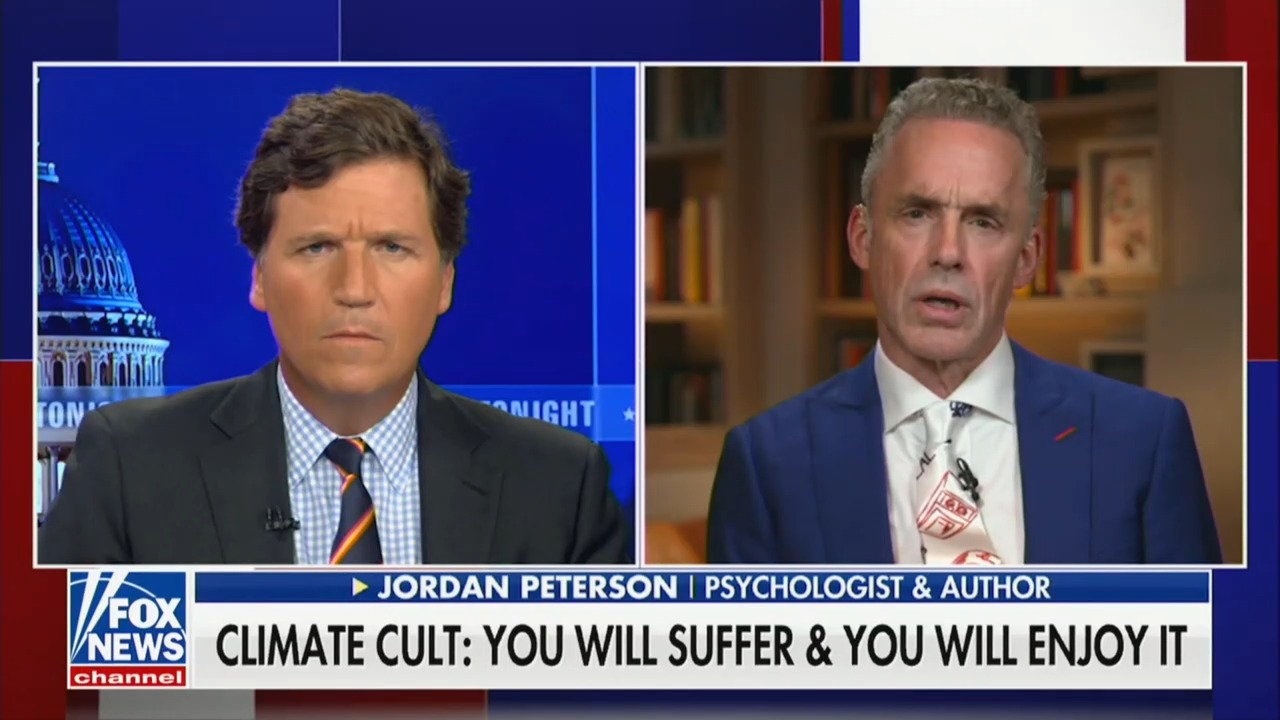 Tucker Carlson and Jordan Peterson on Fox News