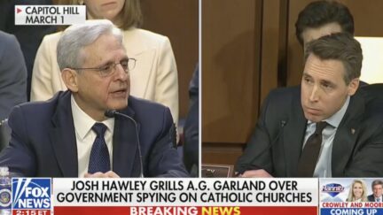 Josh Hawley and Merrick Garland