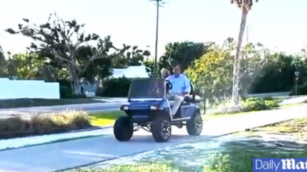 Tucker Carlson Golf Cart After Firing Daily Mail