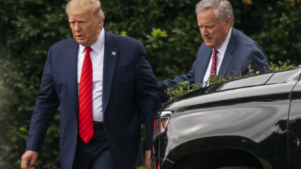 Then-President Donald Trump with Chief of Staff Mark Meadows