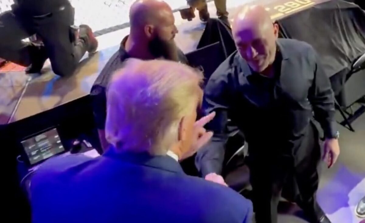 VIDEO: Trump Has Friendly Moment With Joe Rogan At UFC 290