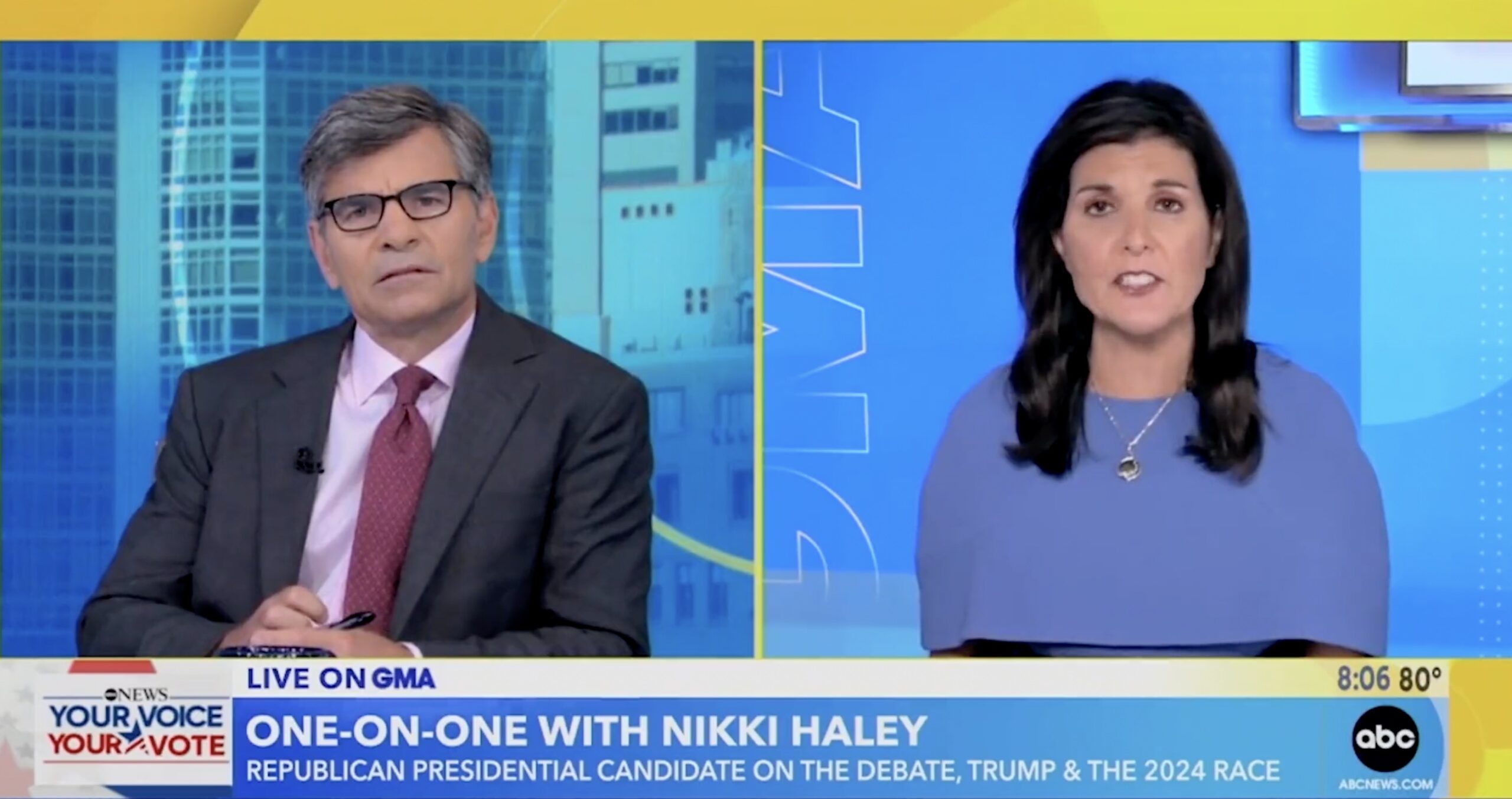 ‘Believe Me Now, George?’ Nikki Haley Jabs Stephanopoulos Over Past Interview Battle on Biden’s Health