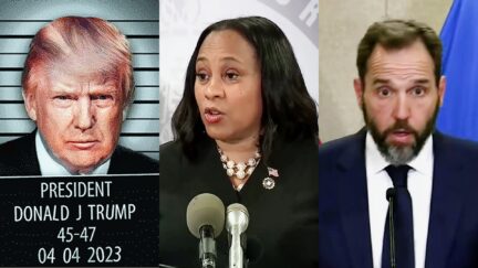 Trump campaign mugshot - Fani Willis - Jack Smith split image