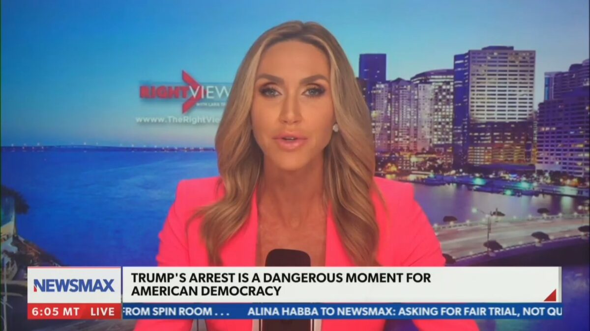 Lara Trump Has Been Using a TV Background Promoting Nonexistent Site
