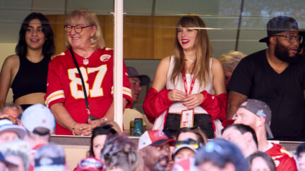 Donna Kelce and Taylor Swift at the Kansas City Chiefs game