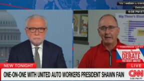 Wolf Blitzer and Shawn Fain