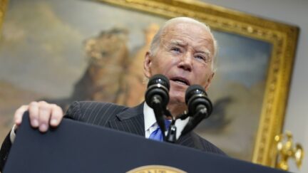 President Joe Biden speaks about the September jobs report in the Roosevelt Room of the White House, Friday, Oct. 6, 2023, in Washington.