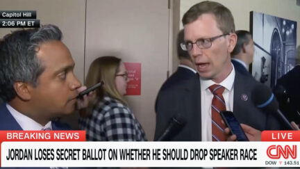 Manu Raju interviewing Dusty Johnson