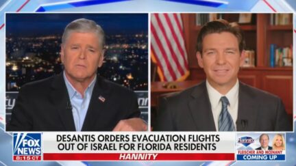Sean Hannity and Ron DeSantis