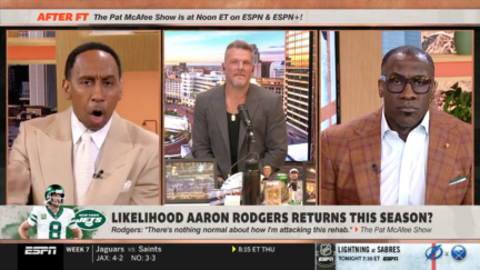 Stephen A. Smith, Pat McAfee and Shannon Sharpe on First Take