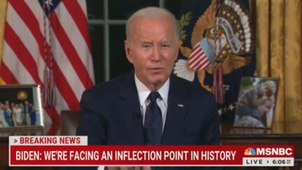 Joe Biden speaks from the Oval Office