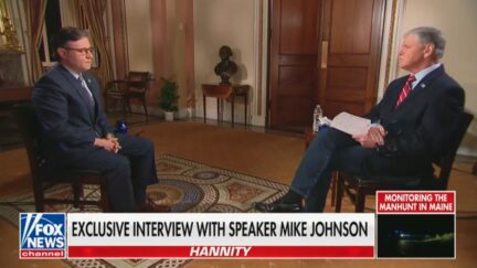 Mike Johnson and Sean Hannity