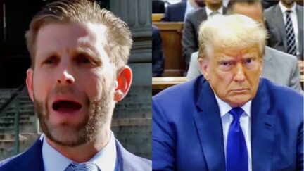 'INSANE!' Pissed-Off Trump Son Lets Loose Outside Trump Fraud Trial In Rant About Murderers and Potholes