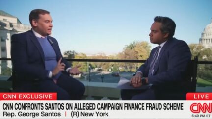 George Santos and Manu Raju