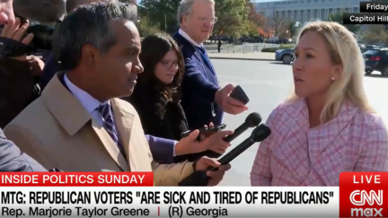 Manu Raju and Marjorie Taylor Greene