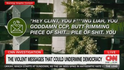 CNN screenshot of profane voicemail sent to Arizona election official