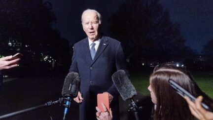 President Joe Biden speaks to the media on the South Lawn of the White House, Tuesday, Dec. 5, 2023, in Washington, as he returns from Boston.