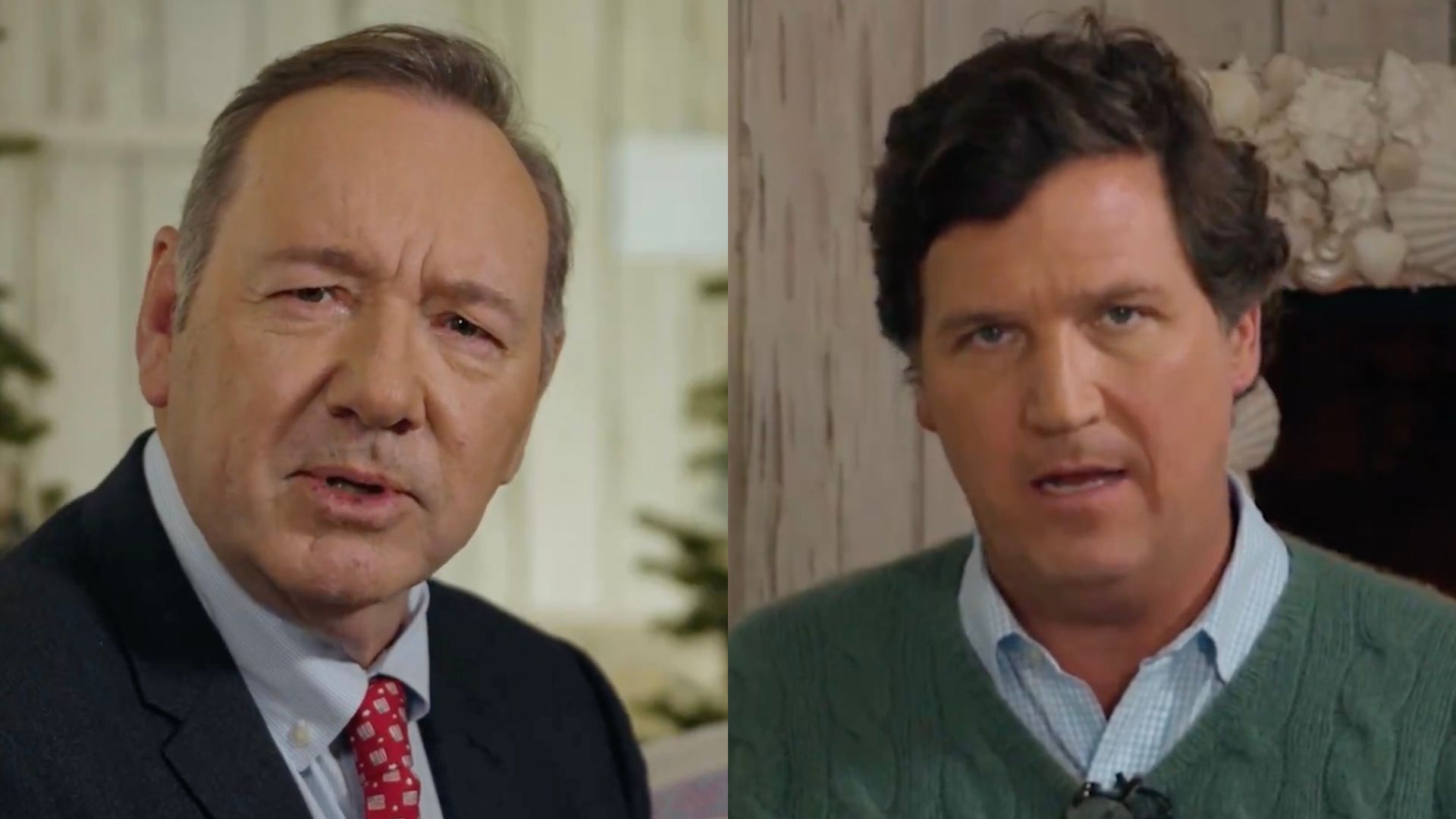 Tucker Carlson Drops Bizarre Interview With Kevin Spacey Floating 2024 Run and Suggesting Netflix Tried to Kill Him