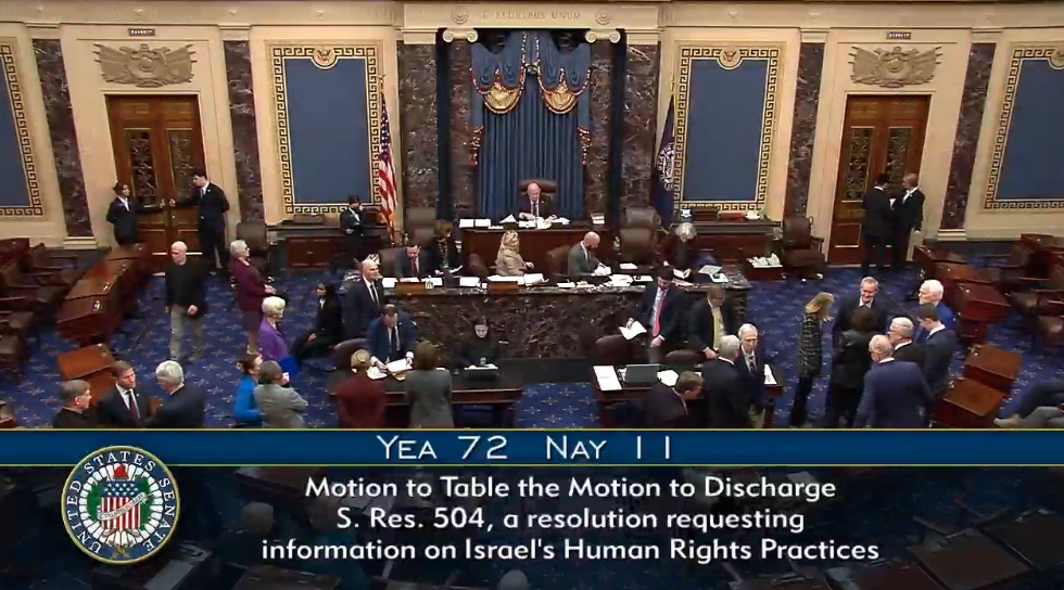 Senate Overwhelmingly Kills Resolution Seeking Information About Israeli Actions in Gaza