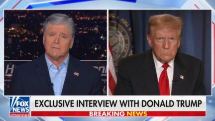 Sean Hannity and Donald Trump