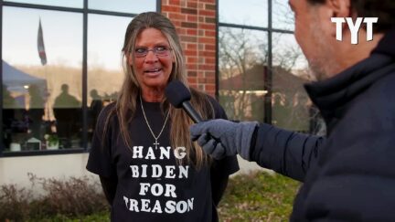 Woman At Trump Rally Says 'Absolutely' She Wants Biden To Be Executed For 'Treason' — And Jesus Would Be Cool With It