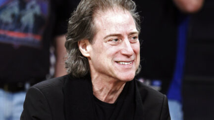 Richard Lewis in 2012 at a Lakers game