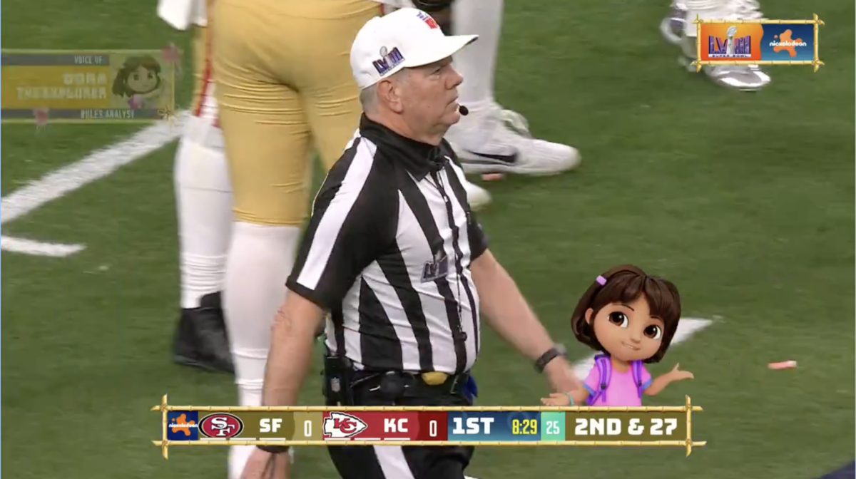 Dora the Explorer Explains Penalties at Super Bowl LVIII