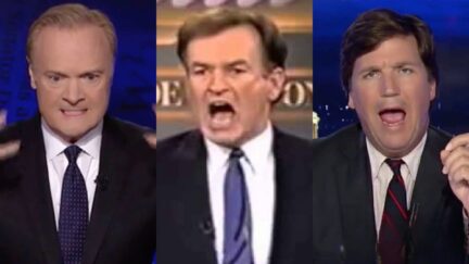 Lawrence O'Donnell, Bill O'Reilly, Tucker Carlson on hot mics.