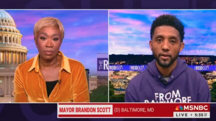 Joy Reid and Brandon Scott