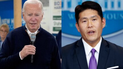Side by side images of Joe Biden and Robert Hur
