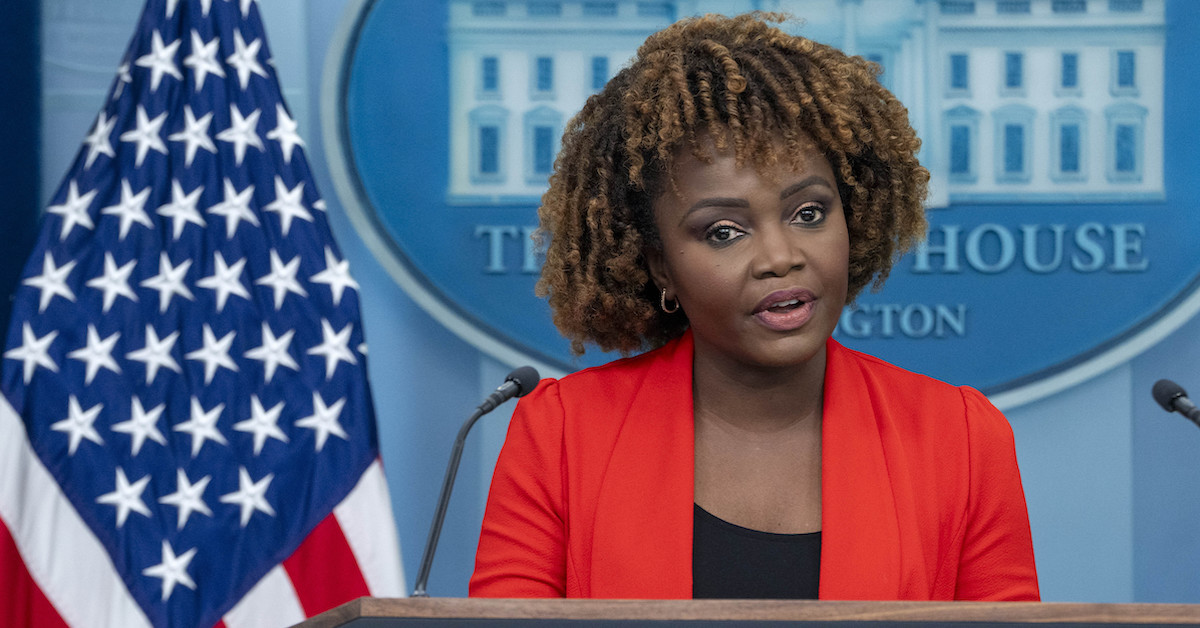 Karine Jean-Pierre Asked to Weigh in on NBC Hiring Ronna McDaniel