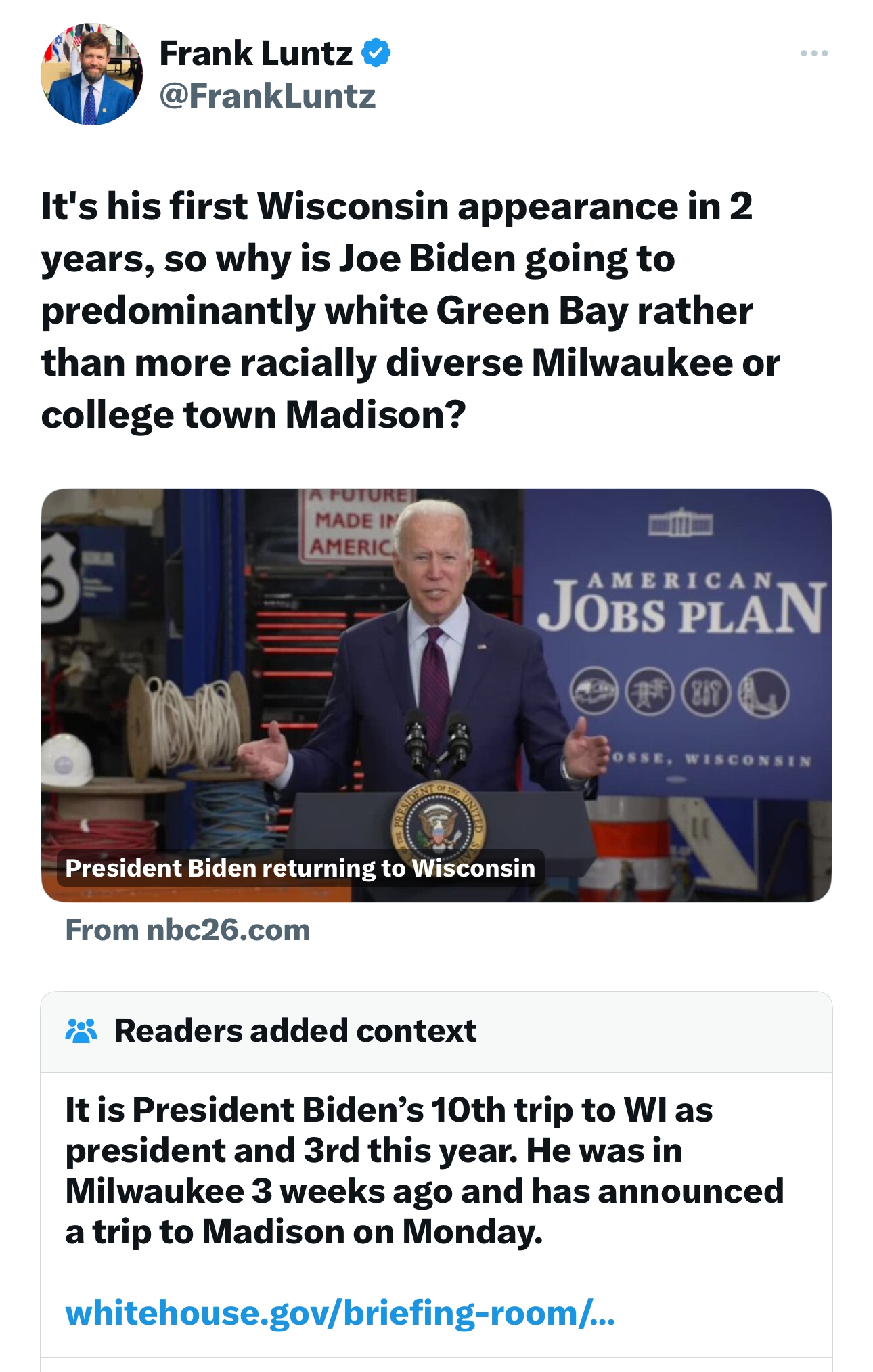 Frank Luntz deleted tweet 4-2-2024