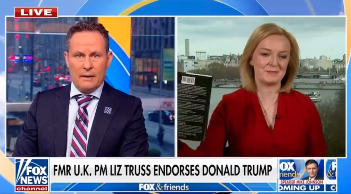 Liz Truss Fails Repeatedly to Plug Her Book in Hilariously Cringe and Viral Fox & Friends Interview