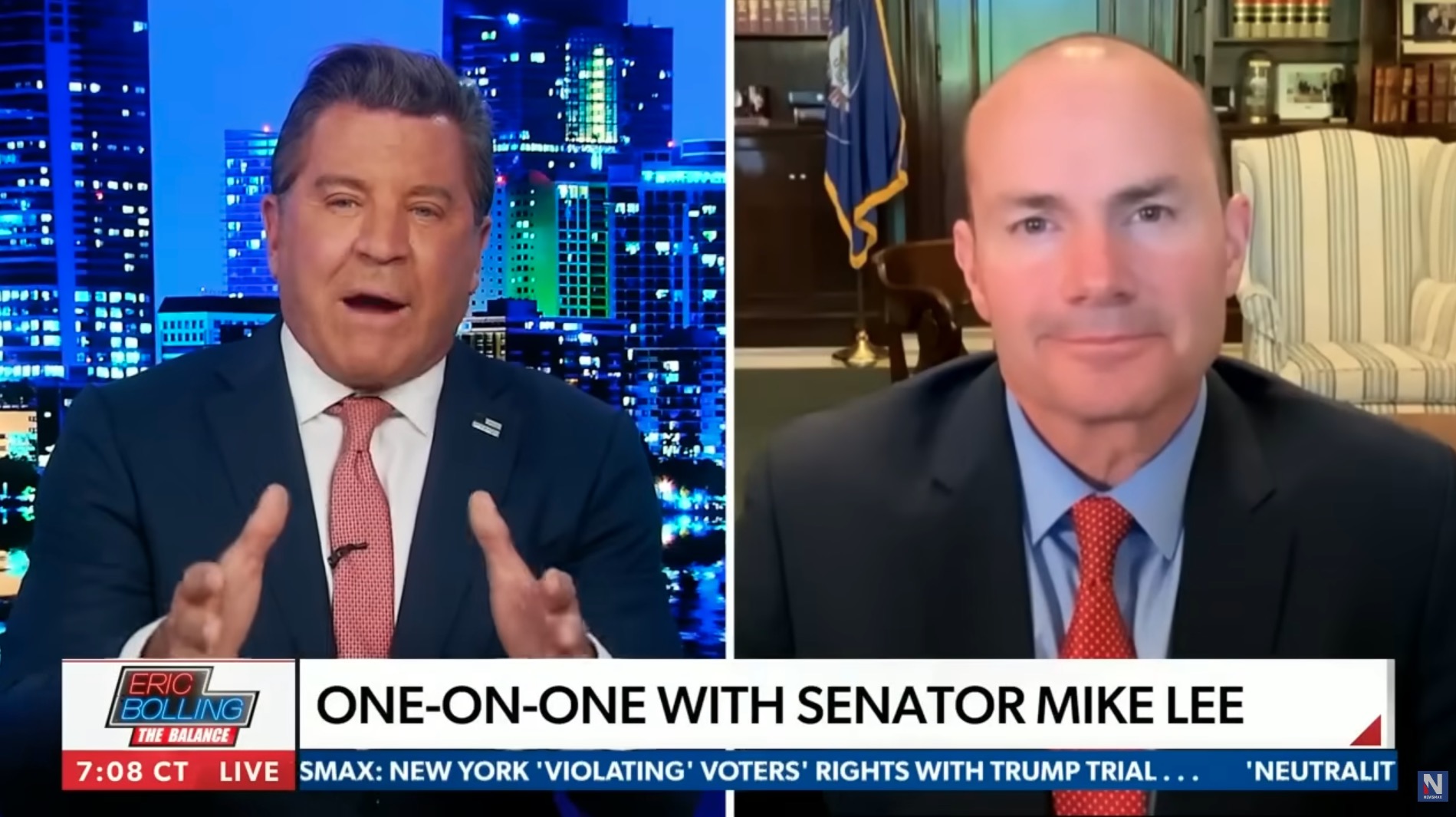 Mike Lee on Newsmax with Eric Bolling