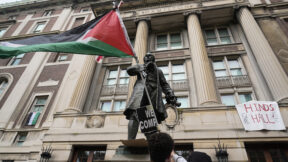Palestinian flag at Columbia University