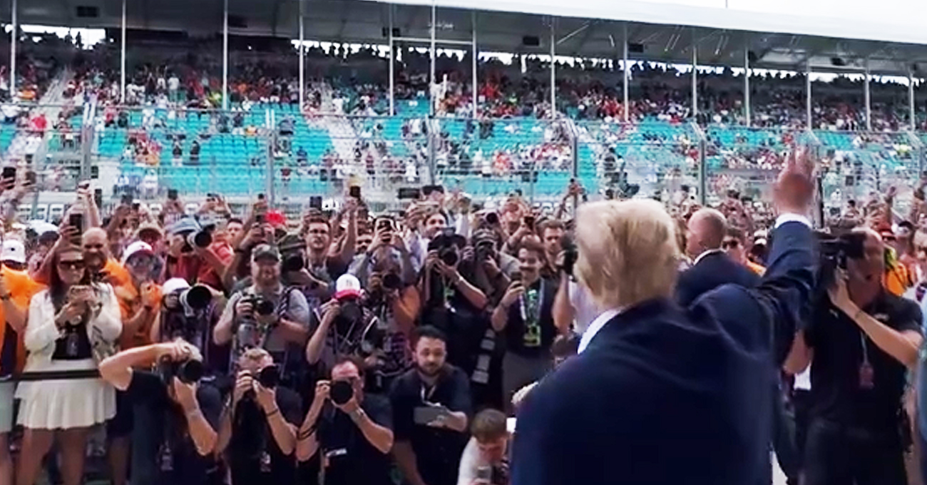Formula 1 Crowds Cheer As Donald Trump Arrives, Chant ‘USA! USA!’