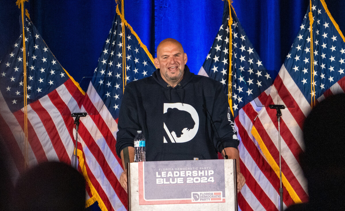 John Fetterman in Florida Panther hoodie