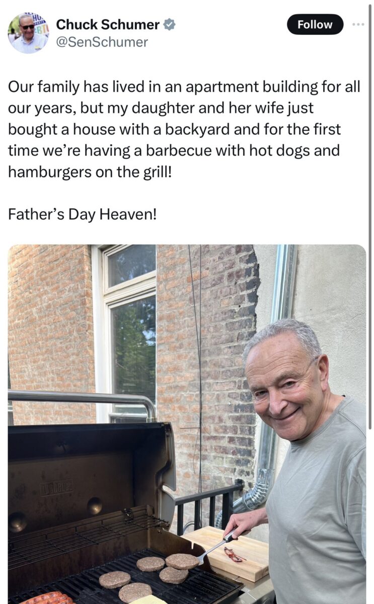 Schumer's deleted Father's Day tweet