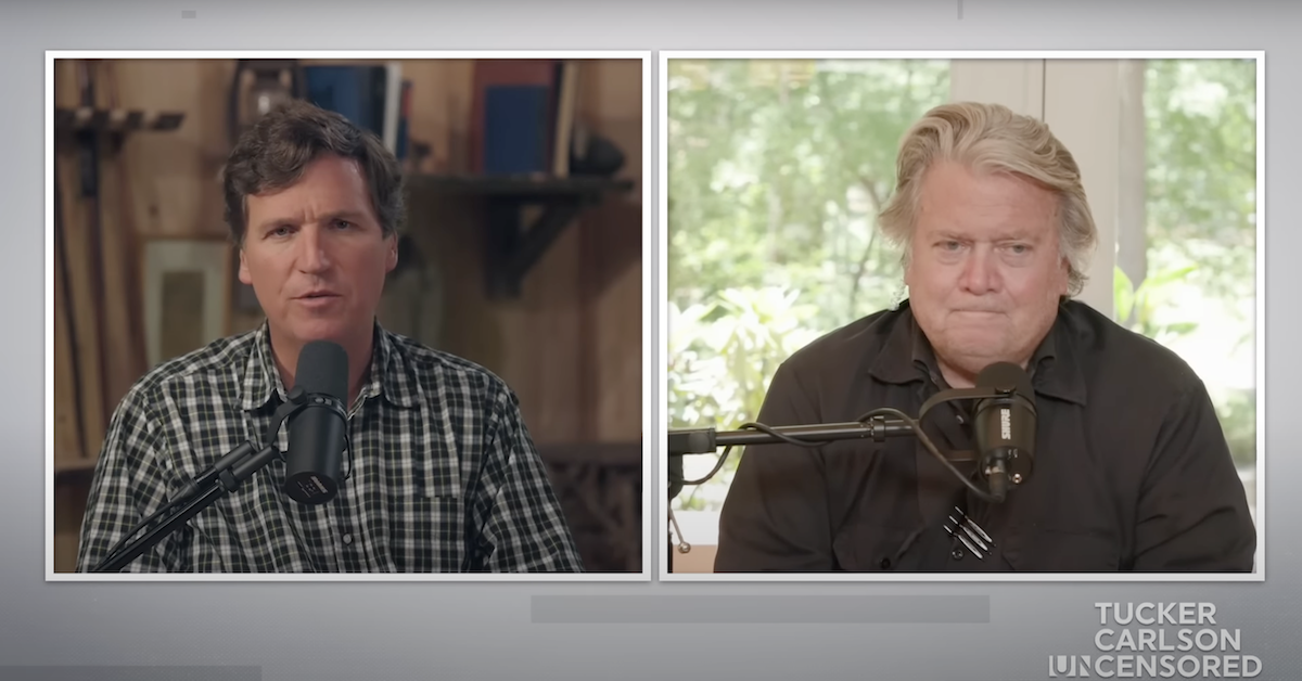 Tucker Carlson Talks to Steve Bannon Days Ahead of Prison Sentence 