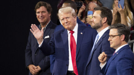 Tucker Carlson and Donald Trump